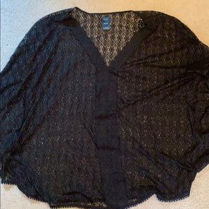 Black bathing suite coverup